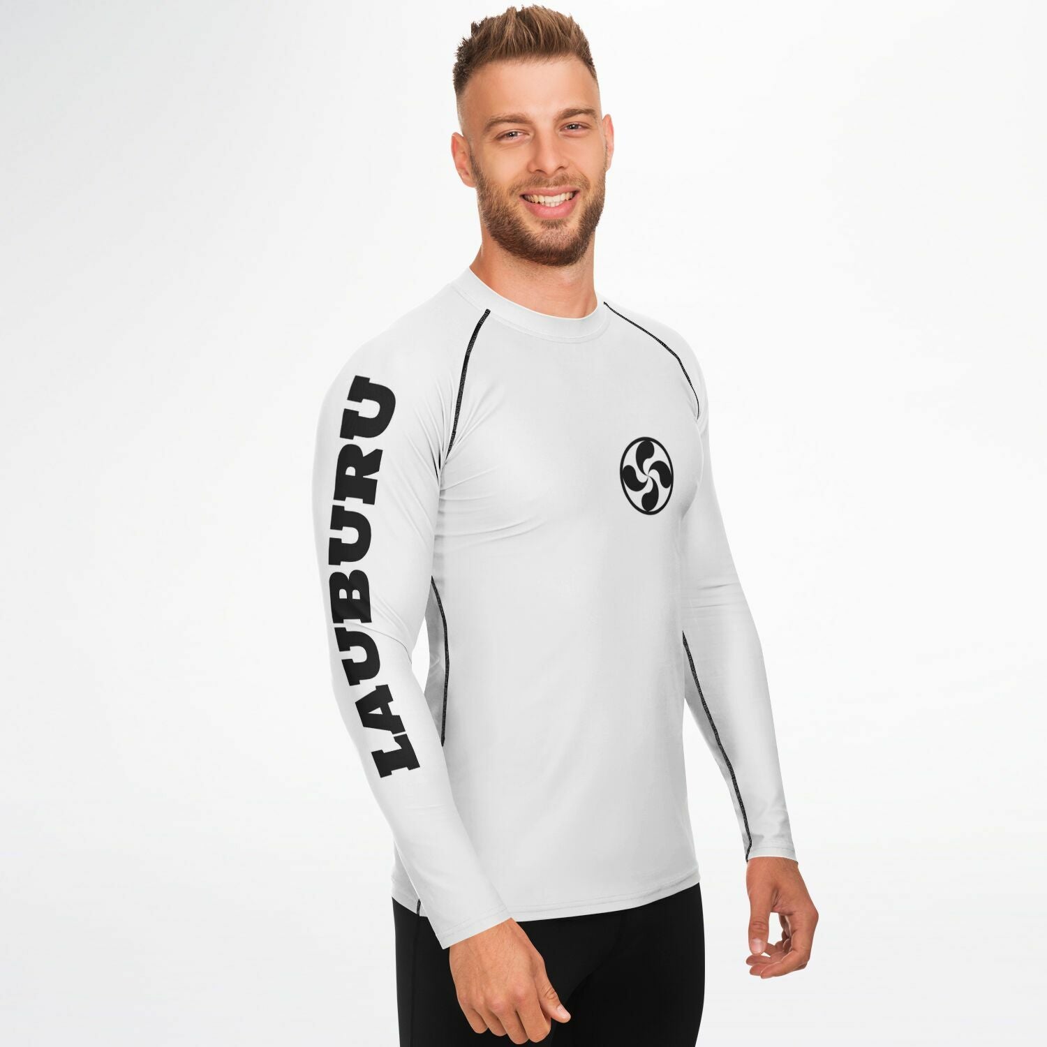 Men's Rashguard - White — Lauburu Grappling (Image 5)