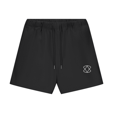 Black Unisex Heavyweight Fleece Loose Fit Shorts